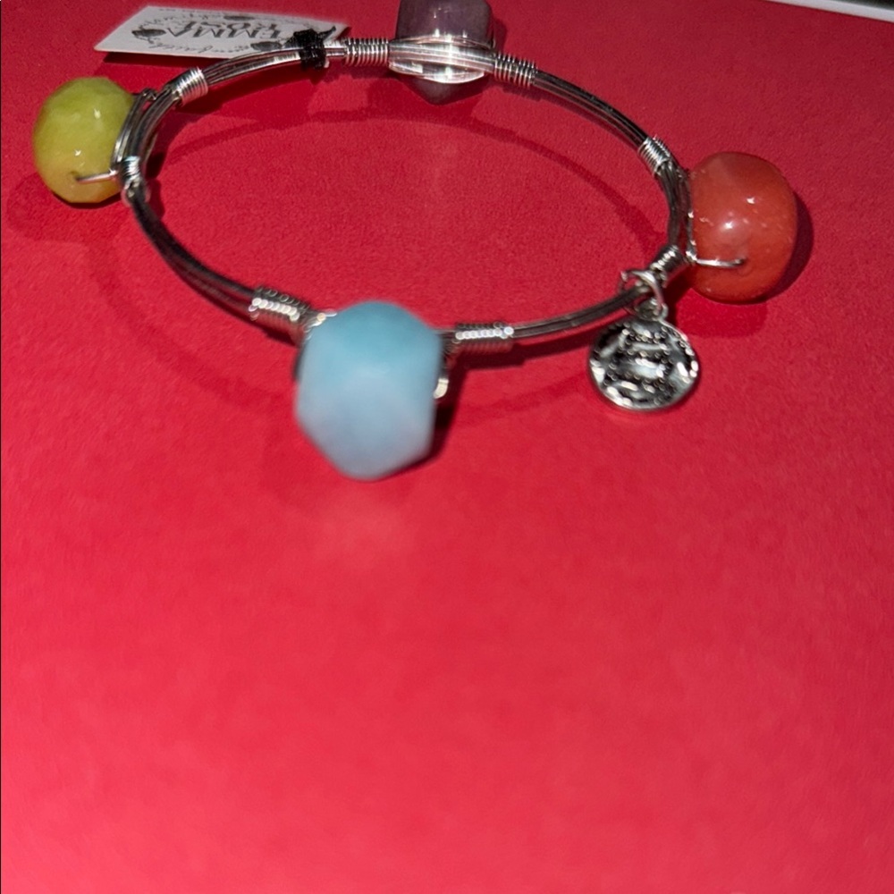 Multicolor Gemstone Bangle - Picture 5 of 7